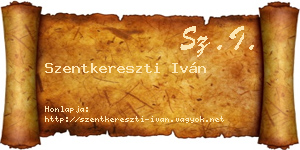 Szentkereszti Iván névjegykártya