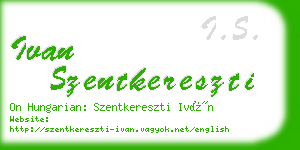 ivan szentkereszti business card